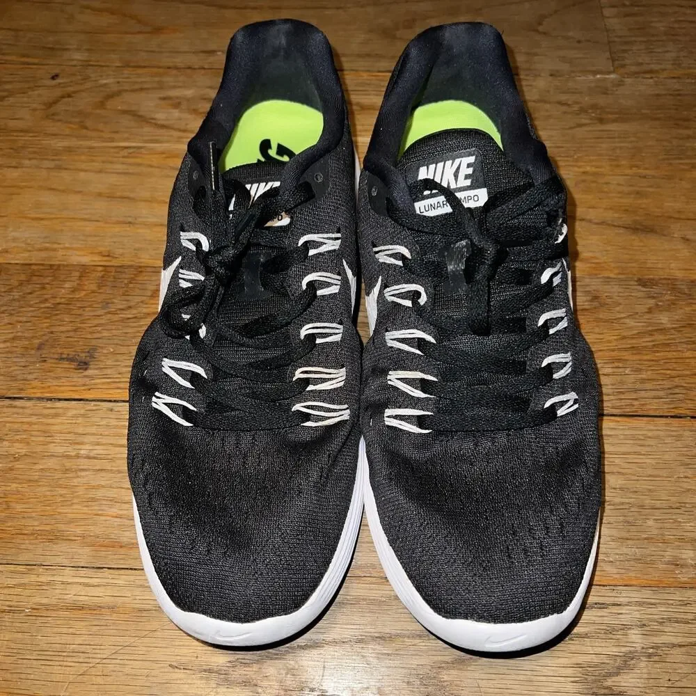 Nike Lunartempo Black/White Women Size 11.5/Men 10 run.marathon.train.lunarlon